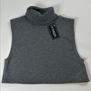 Outbrook Grey Vintage Sleeveless Turtleneck Dickey Top - Women’s Medium